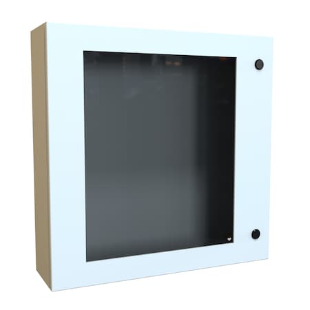 Hammond 1/4 Turn Latch Electrical Enclosures, 24 in H, 6 in D, 24 in W, NEMA 4, Steel EN4SD24246WLG